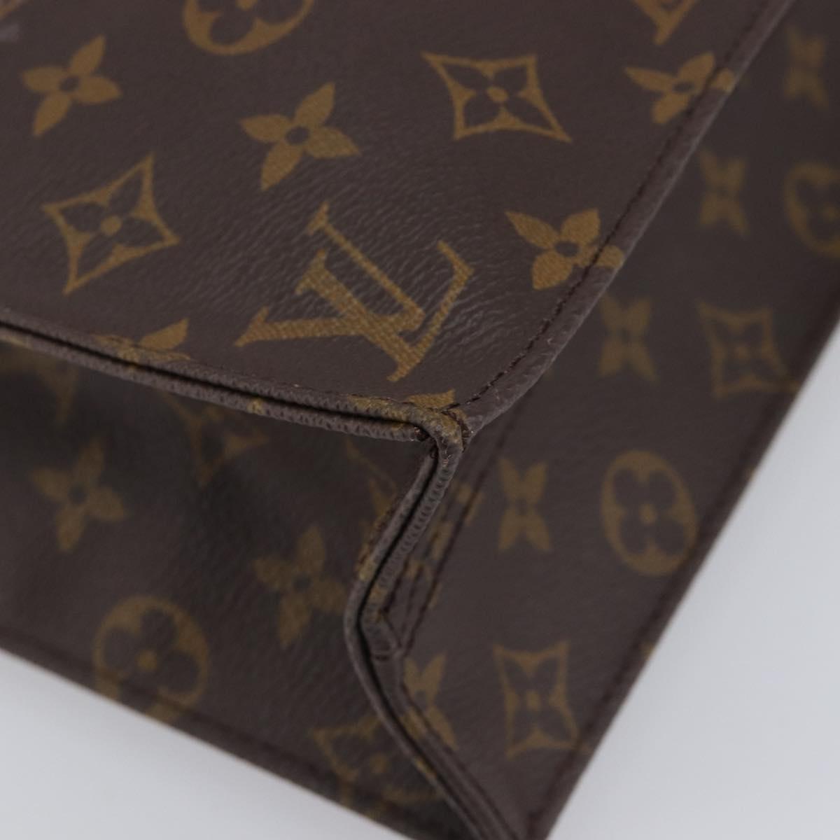 LOUIS VUITTON Monogram Sac Plat Hand Bag M51140 LV Auth 211933