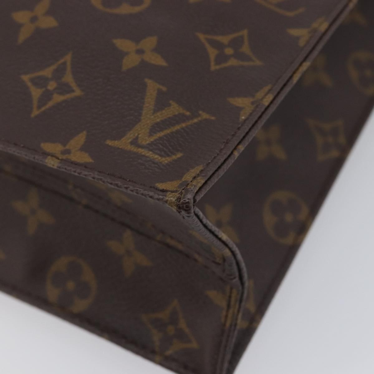 LOUIS VUITTON Monogram Sac Plat Hand Bag M51140 LV Auth 211933