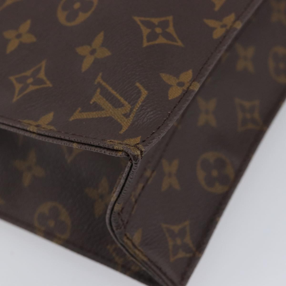 LOUIS VUITTON Monogram Sac Plat Hand Bag M51140 LV Auth 211933