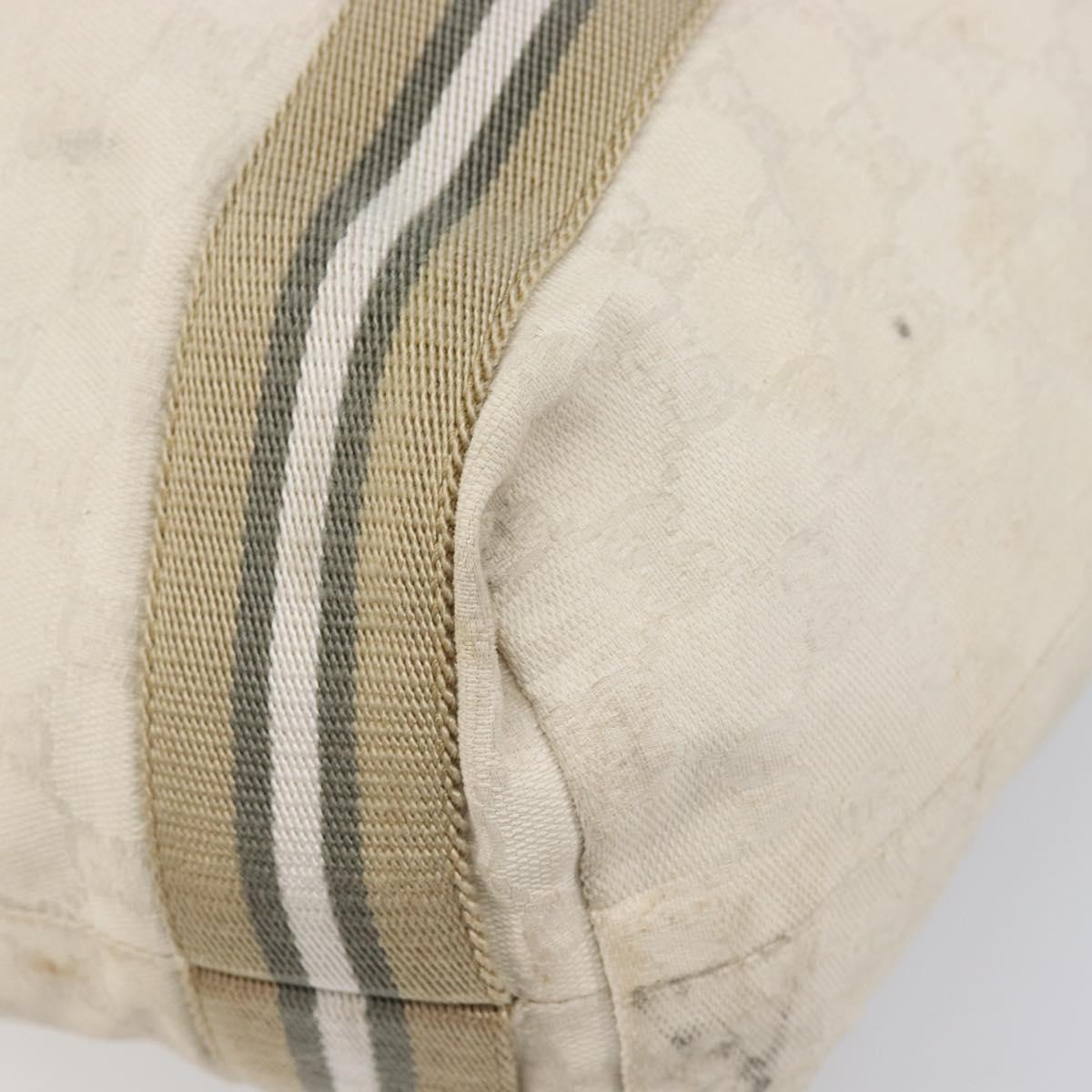 GUCCI GG Canvas Sherry Line Tote Bag Beige 189669 Auth 211957