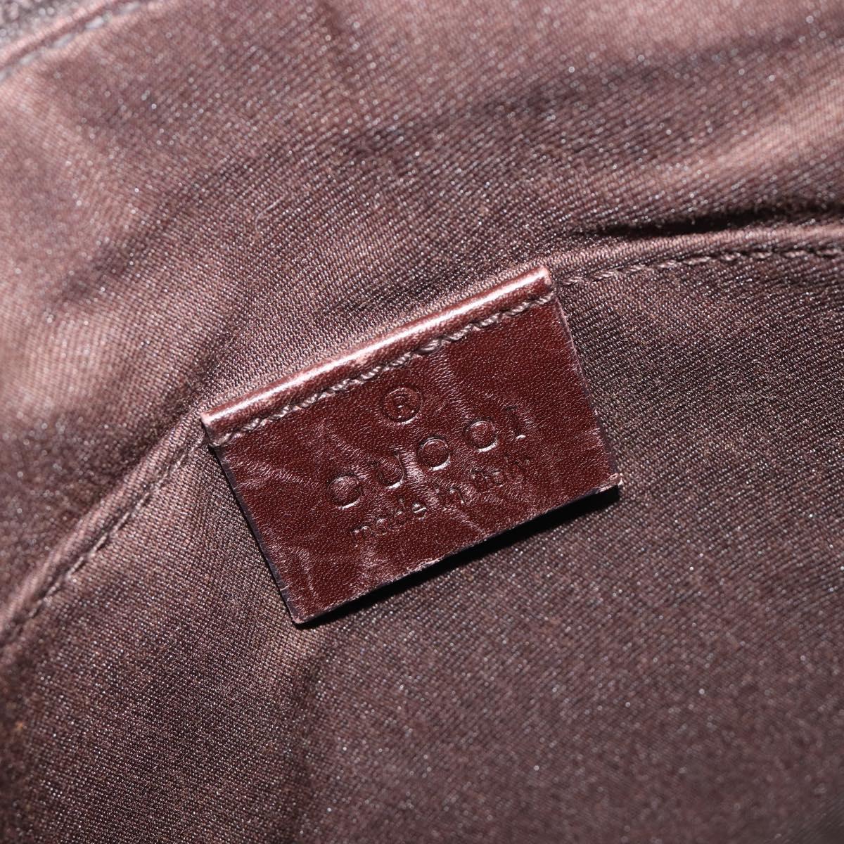 GUCCI GG Canvas Shoulder Bag Beige Silver 147671 Auth 211962