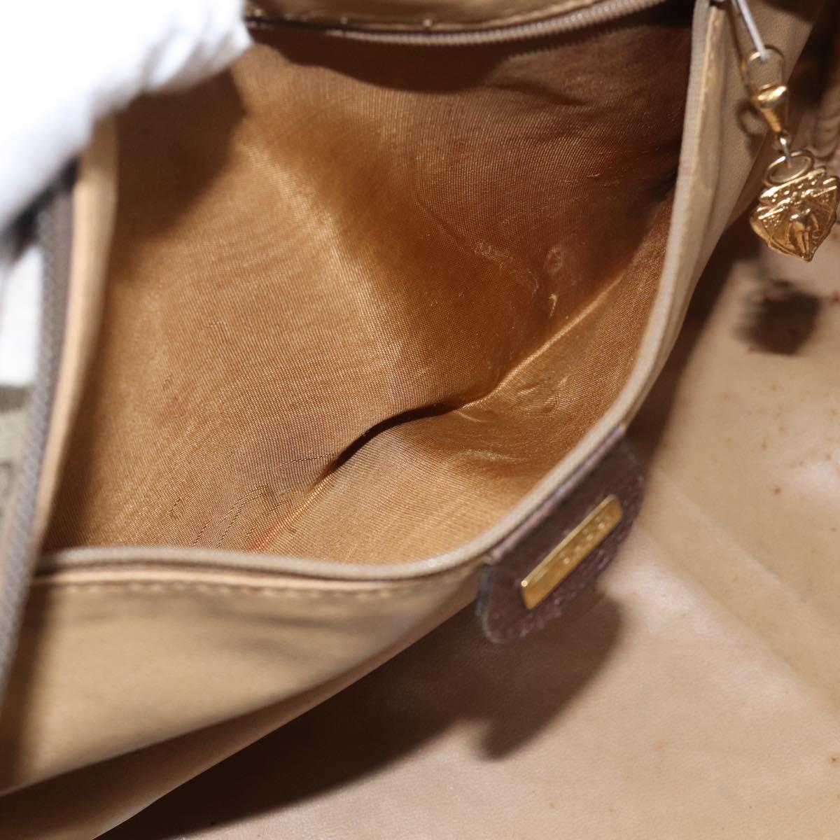 GUCCI GG Supreme Tote Bag PVC Beige Gold Auth 211965
