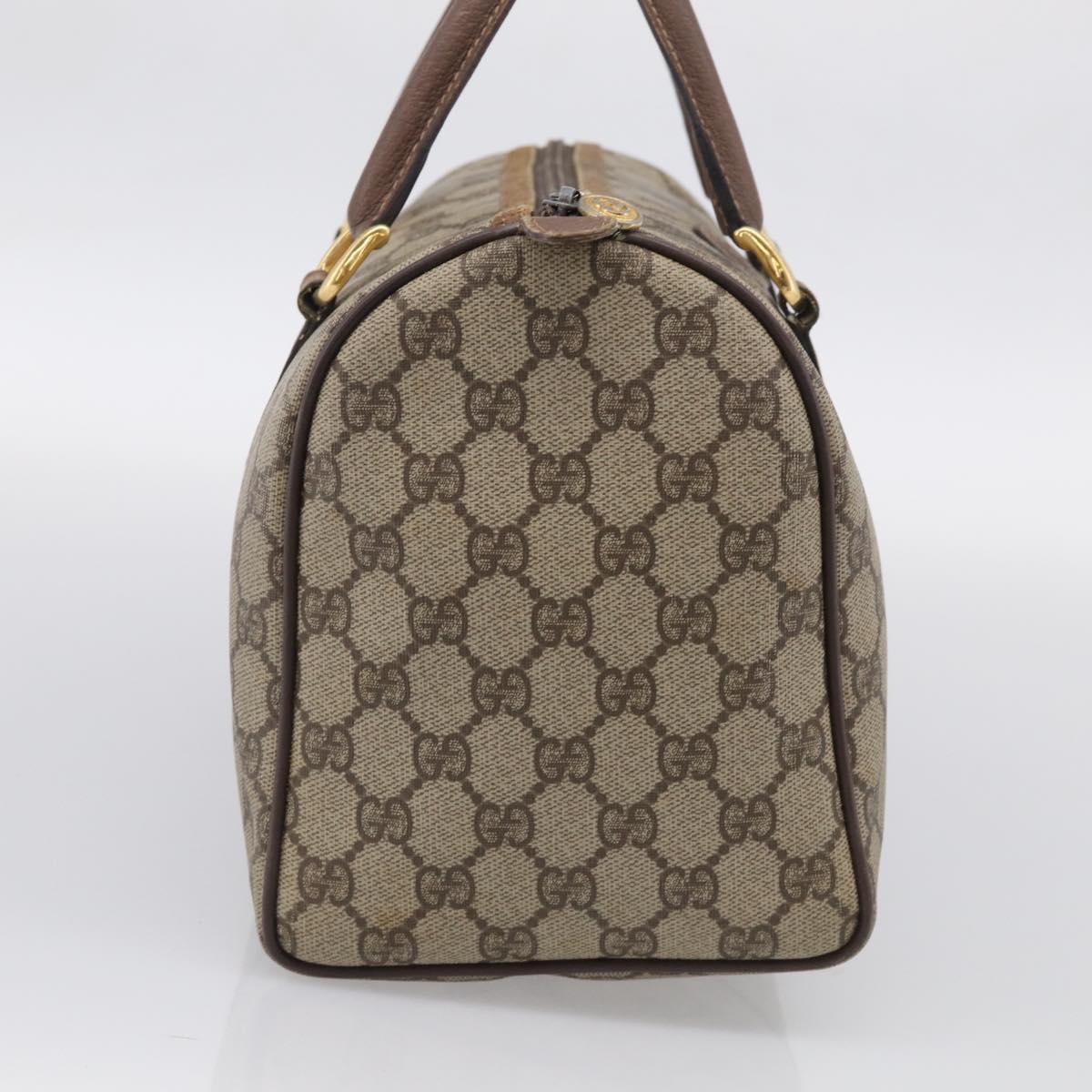 GUCCI GG Supreme Tote Bag PVC Beige Gold Auth 211965