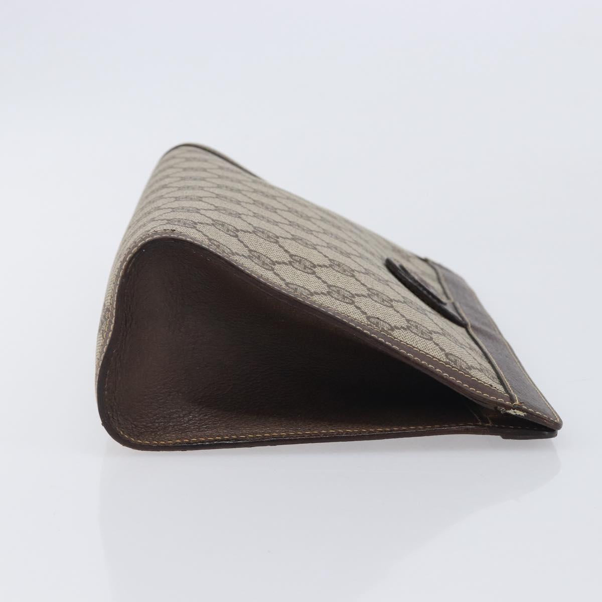 GUCCI GG Supreme Clutch Bag PVC Beige 014 89 0102 Auth 211971