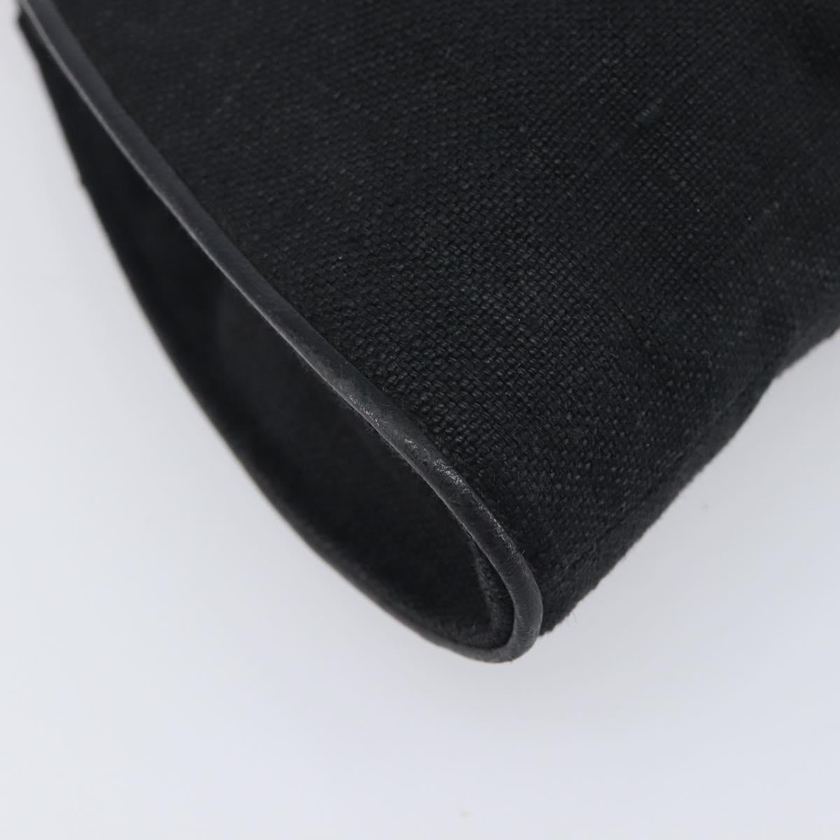 GUCCI Hand Bag Canvas Black Silver 001 4243 Auth 211972A