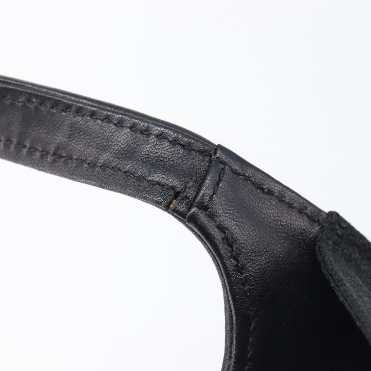 GUCCI Hand Bag Canvas Black Silver 001 4243 Auth 211972A