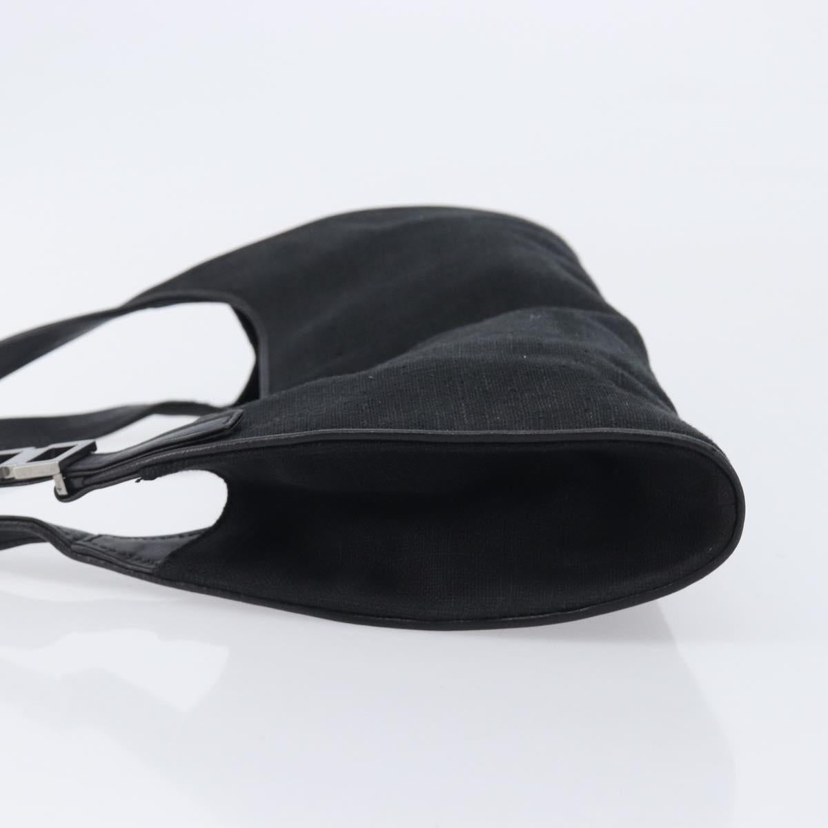 GUCCI Hand Bag Canvas Black Silver 001 4243 Auth 211972A