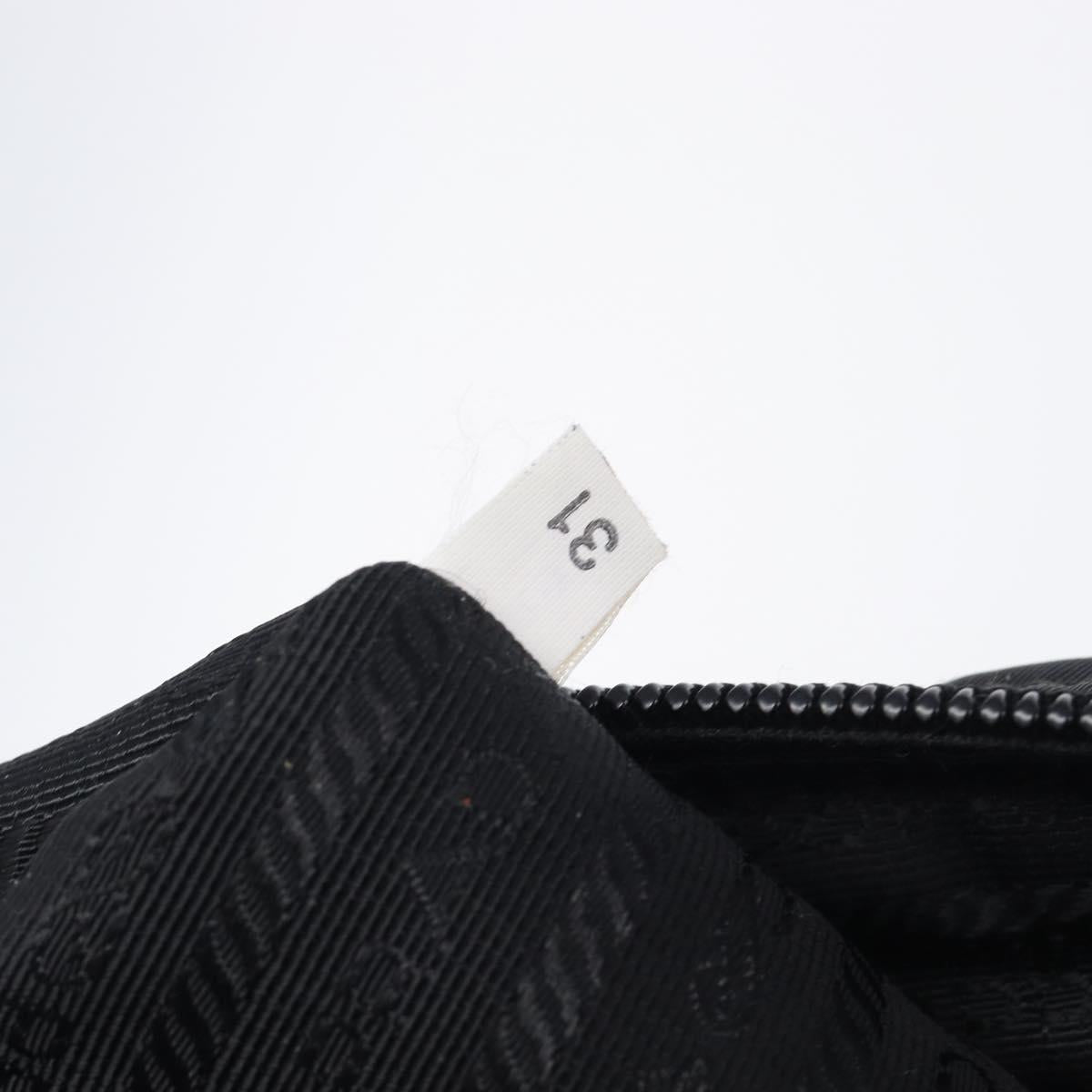 PRADA Business Bag Nylon Black Silver Auth 211973A