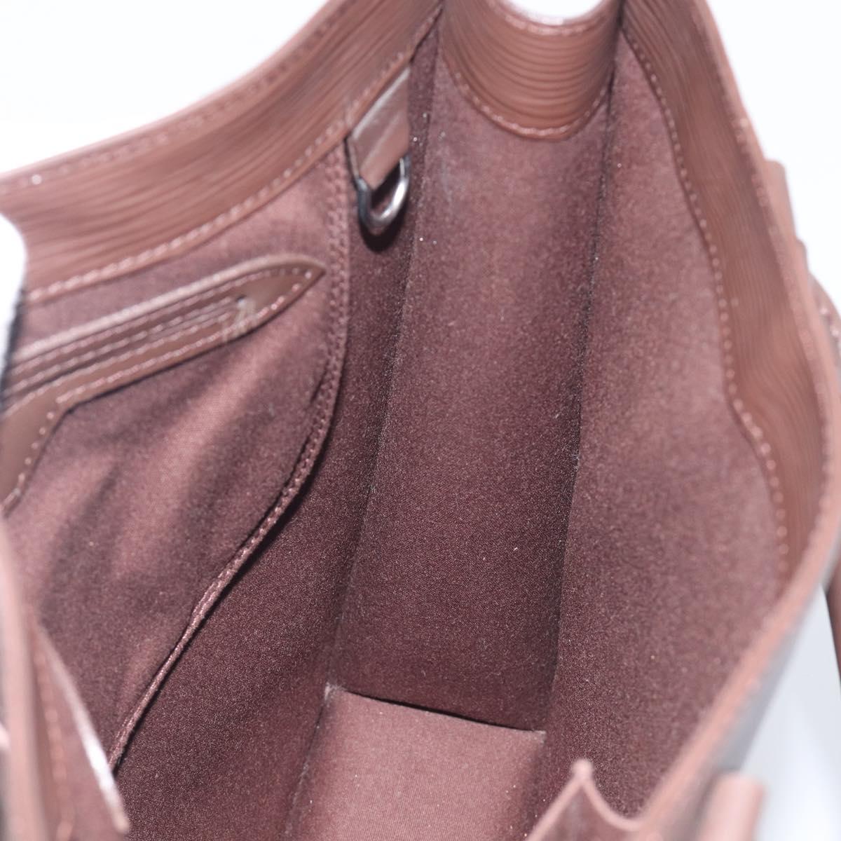 LOUIS VUITTON Epi Sac Plat PM Hand Bag Mocha M5908D LV Auth 211976V