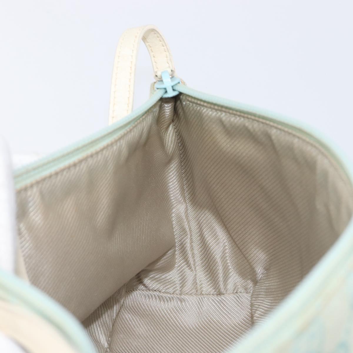 GUCCI GG Canvas Accessory Pouch Light Blue Gold 039 1103 Auth 211979