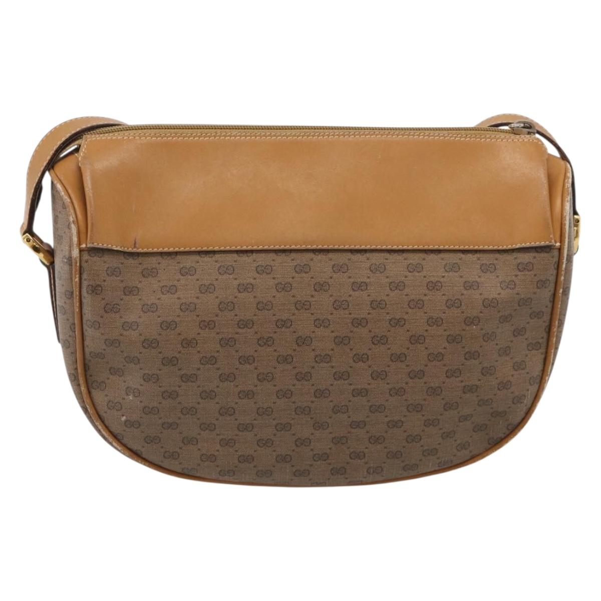 GUCCI Micro GG Supreme Web Sherry Line Bag PVC Beige 001 123 0918 Auth 211984