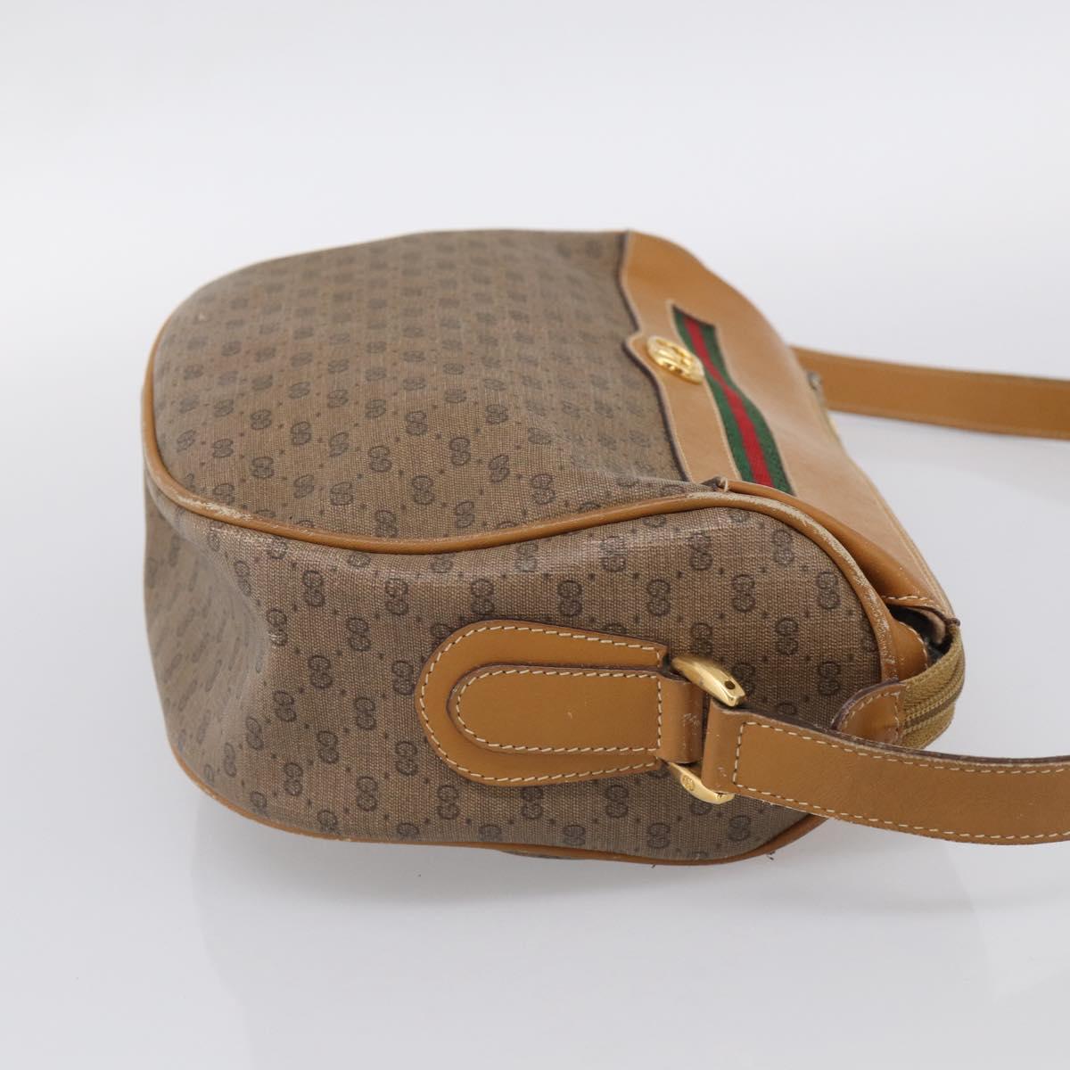 GUCCI Micro GG Supreme Web Sherry Line Bag PVC Beige 001 123 0918 Auth 211984