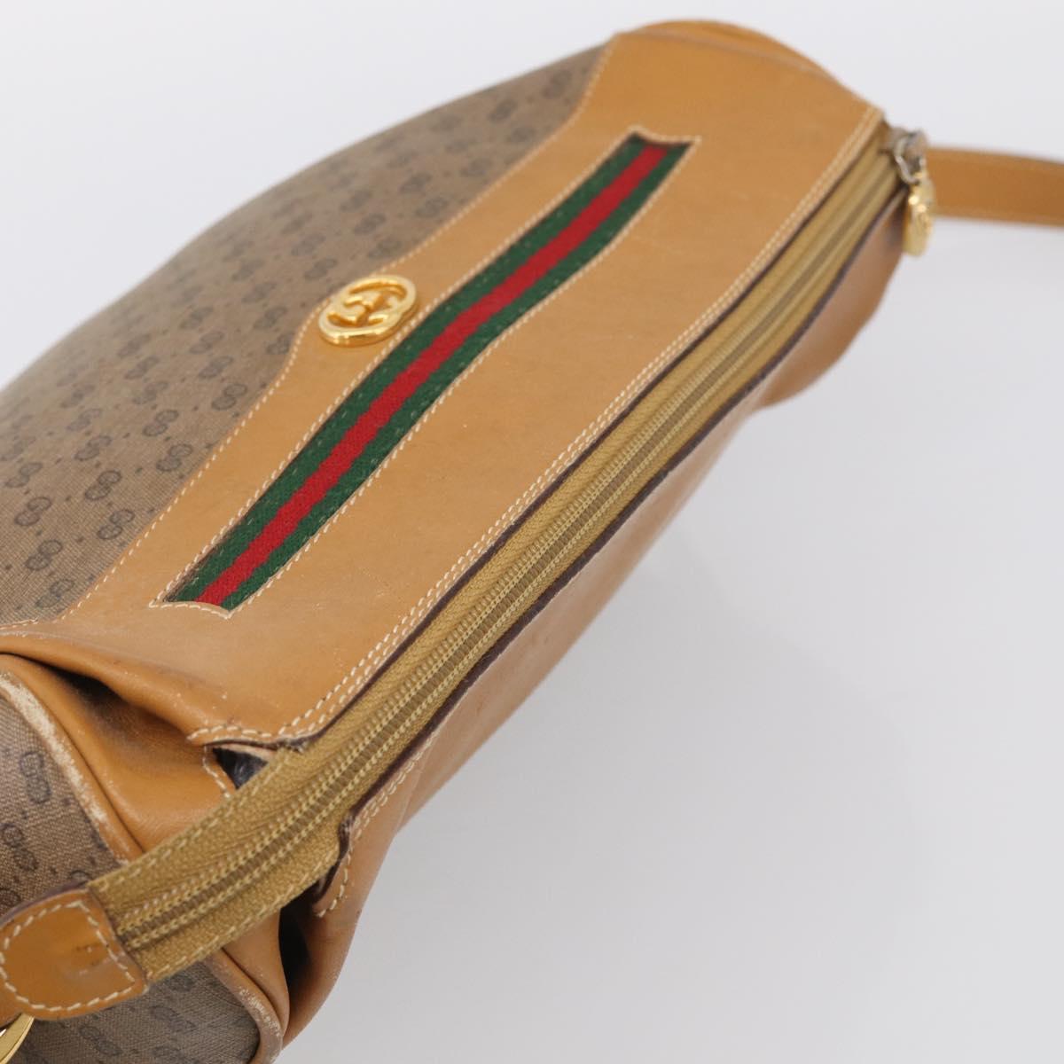 GUCCI Micro GG Supreme Web Sherry Line Bag PVC Beige 001 123 0918 Auth 211984
