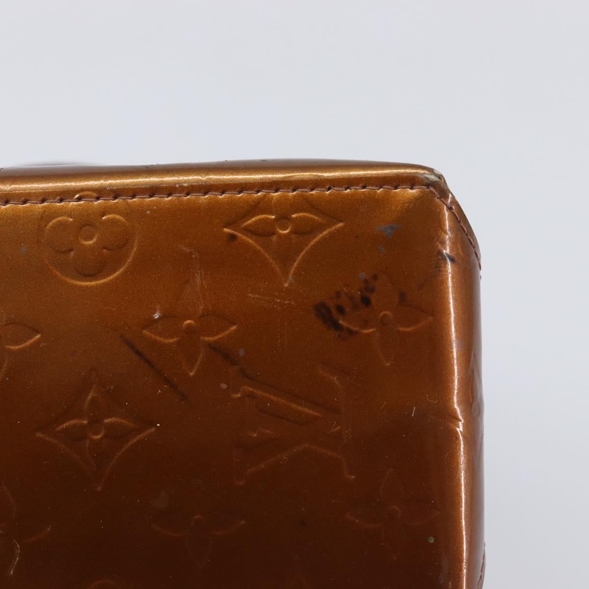 LOUIS VUITTON Monogram Vernis Reade PM Hand Bag Bronze M91146 LV Auth 211997