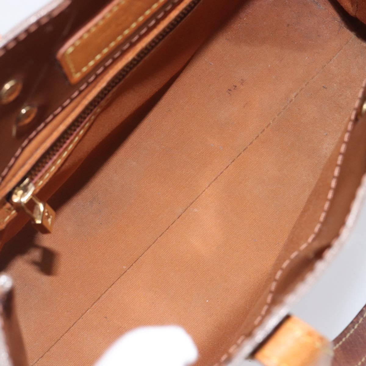 LOUIS VUITTON Monogram Vernis Reade PM Hand Bag Bronze M91146 LV Auth 211997