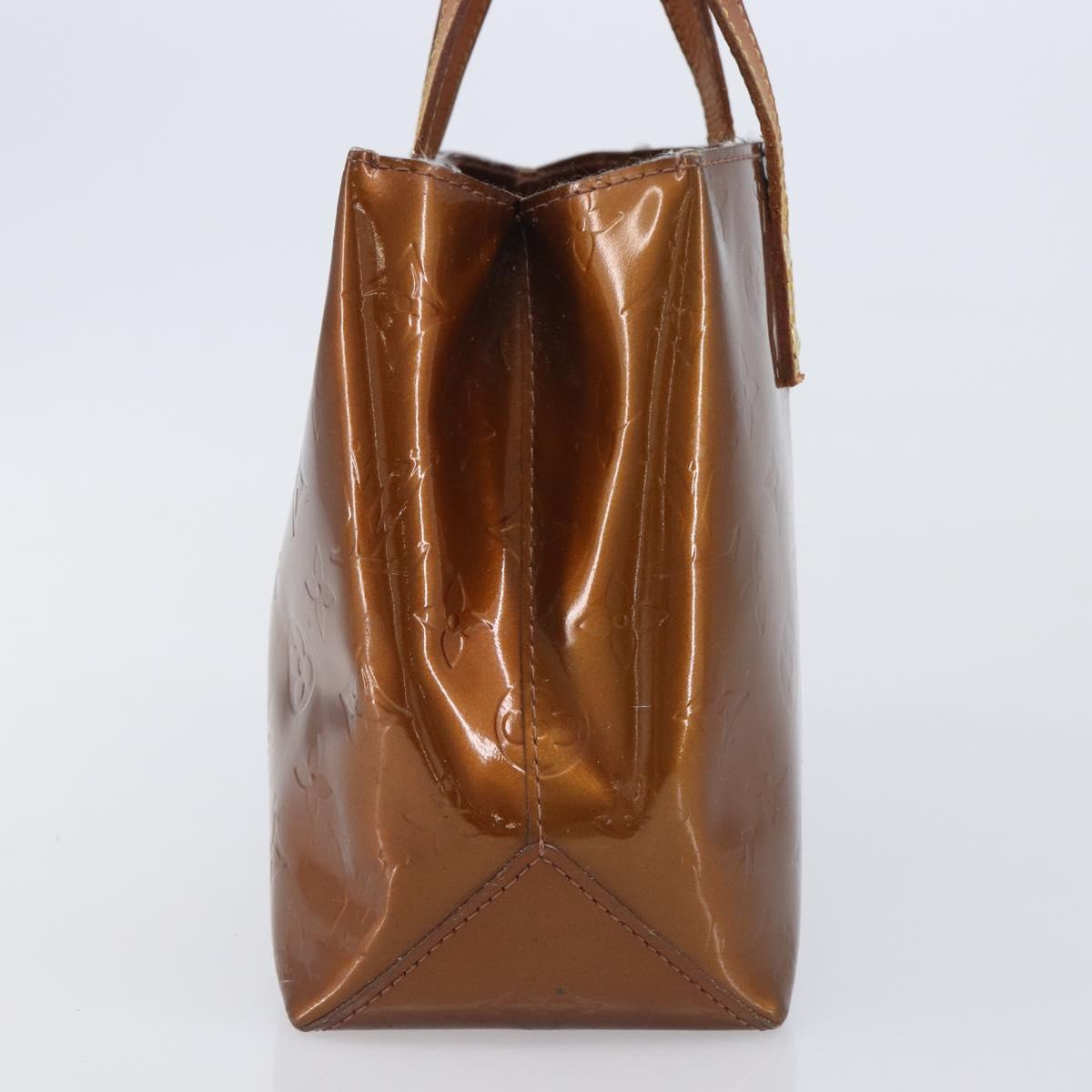 LOUIS VUITTON Monogram Vernis Reade PM Hand Bag Bronze M91146 LV Auth 211997