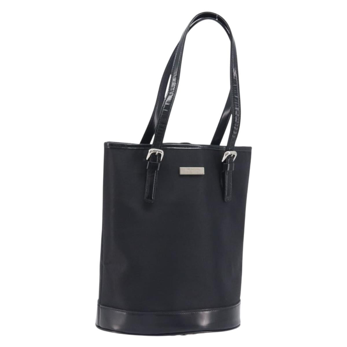 Burberrys Shoulder Bag Nylon Black Silver Auth 211999A