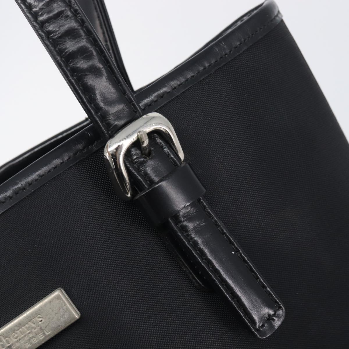 Burberrys Shoulder Bag Nylon Black Silver Auth 211999A