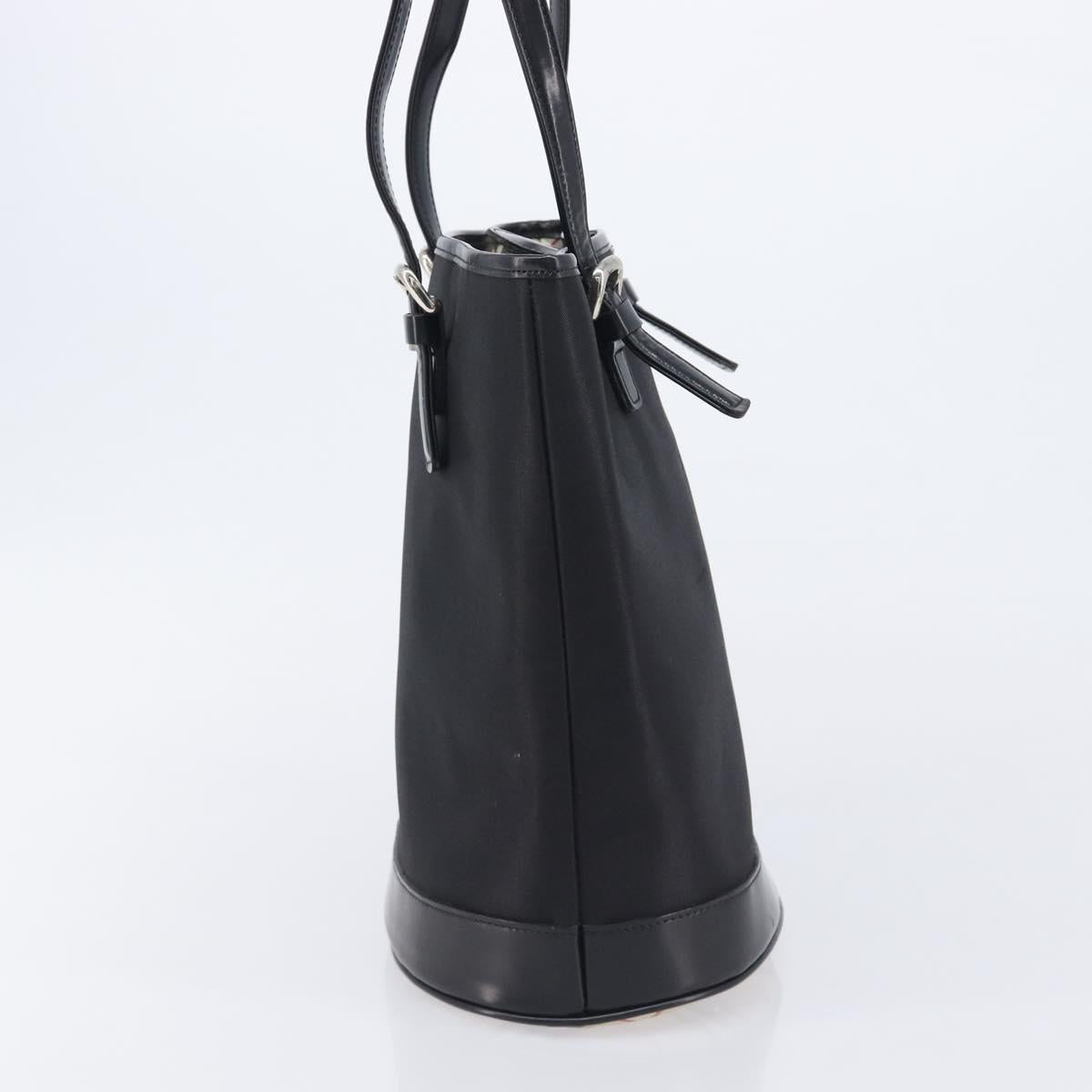 Burberrys Shoulder Bag Nylon Black Silver Auth 211999A