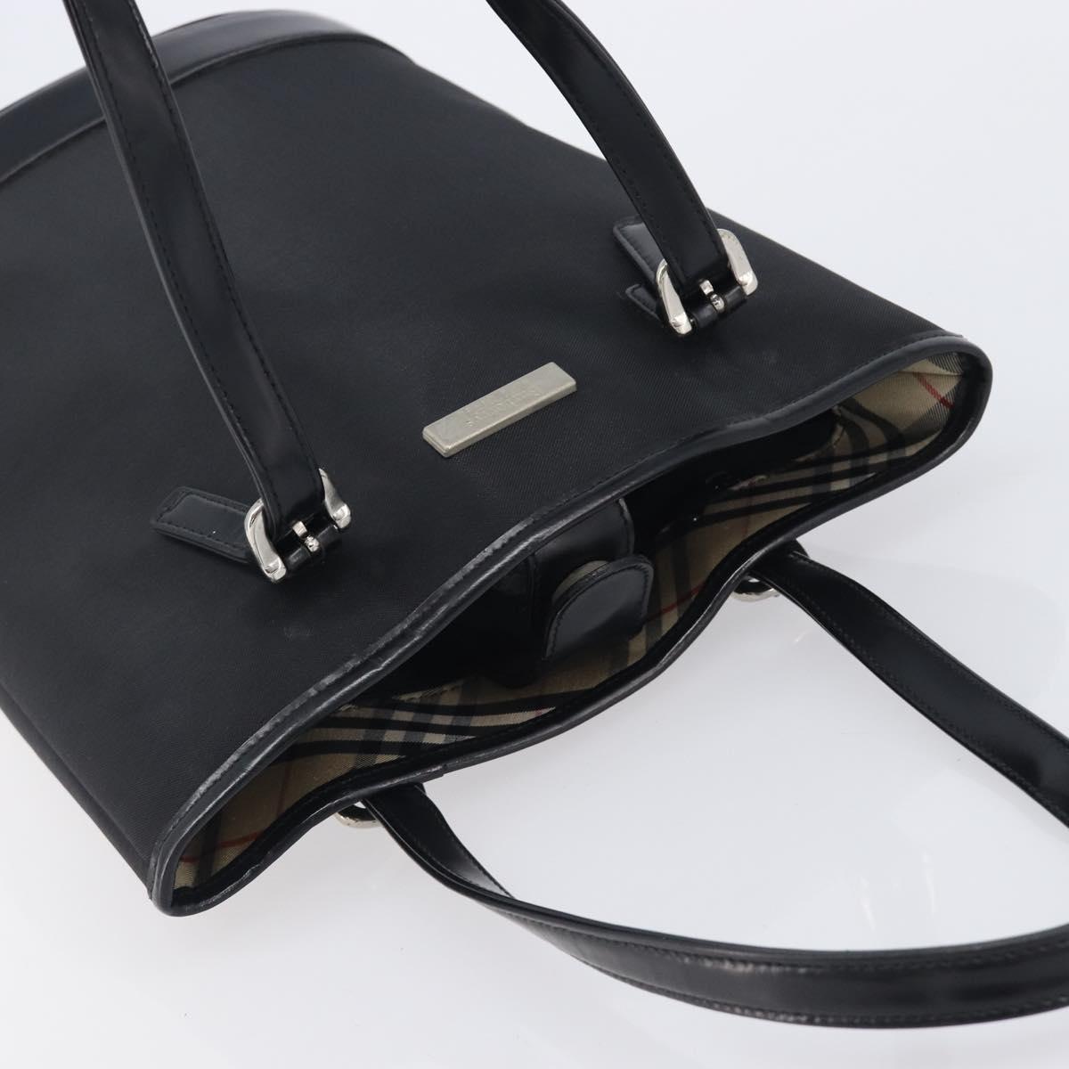 Burberrys Shoulder Bag Nylon Black Silver Auth 211999A
