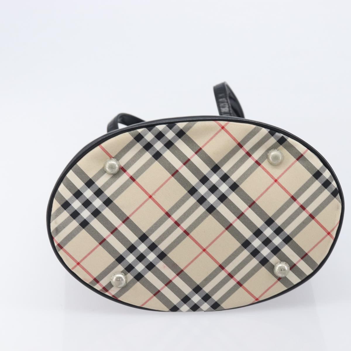 Burberrys Shoulder Bag Nylon Black Silver Auth 211999A