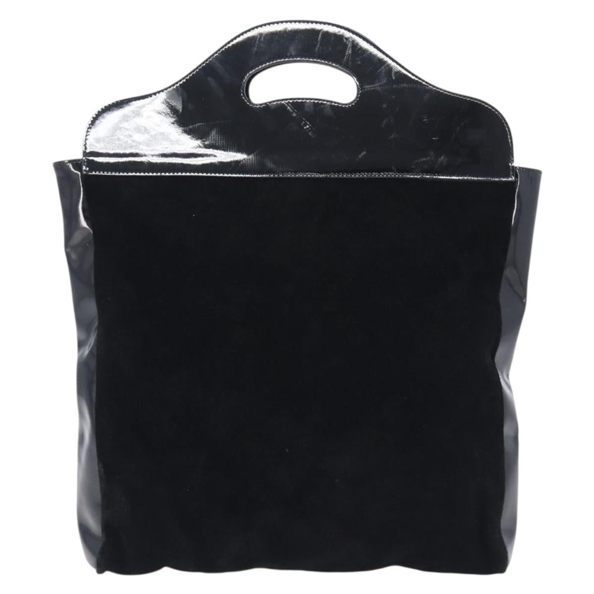 GUCCI Hand Bag Suede Outlet Black 002 8000 Auth 212002