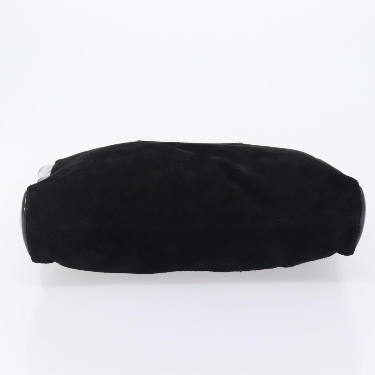 GUCCI Hand Bag Suede Outlet Black 002 8000 Auth 212002