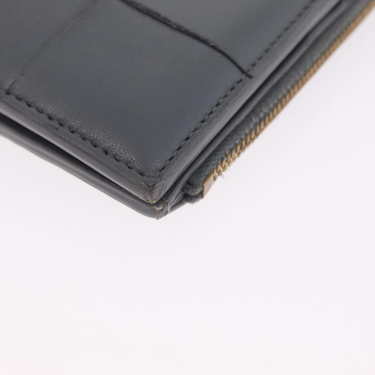 Bottega Veneta MAXI INTRECCIATO Small Cassette Wallet Leather Gray Auth 212005A