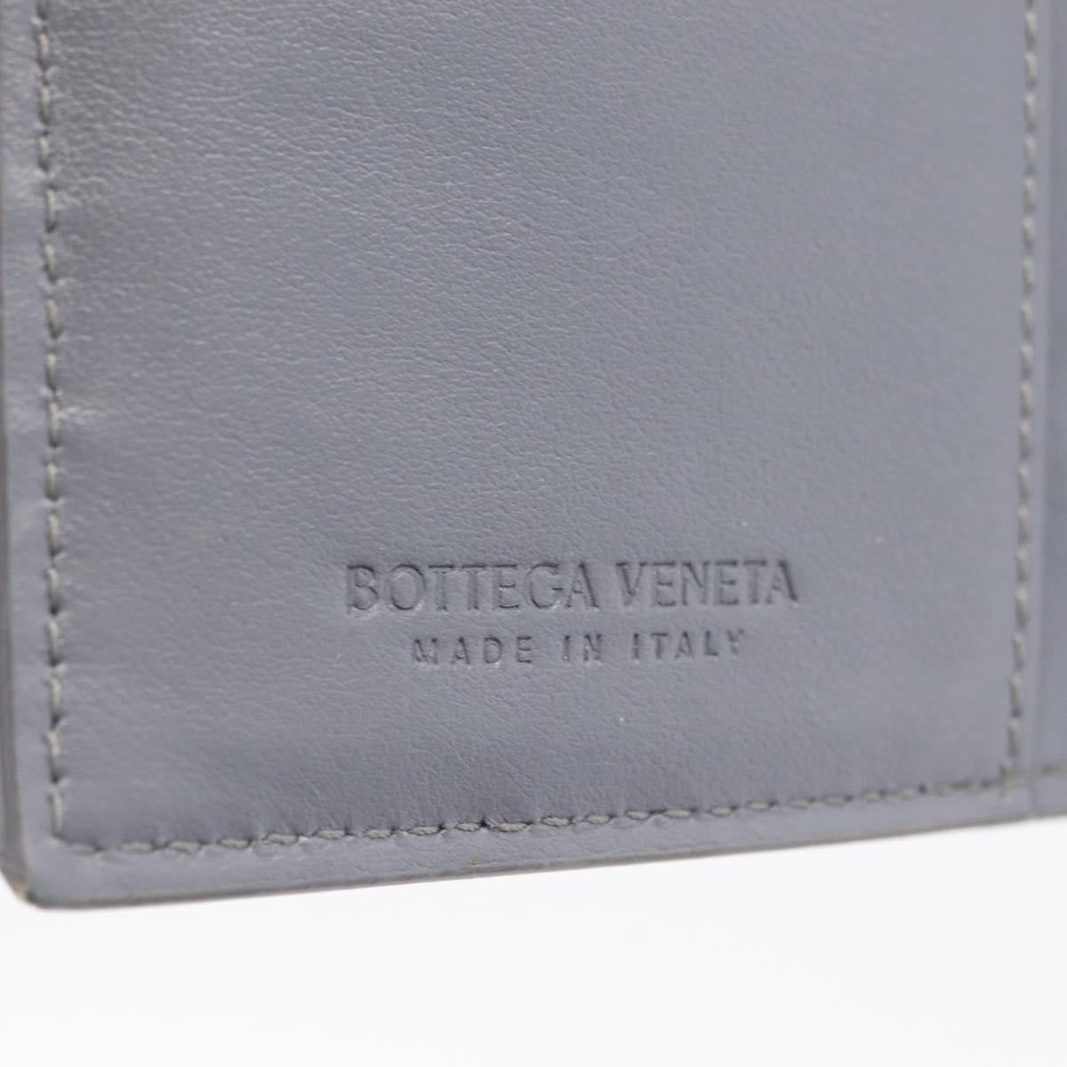 Bottega Veneta MAXI INTRECCIATO Small Cassette Wallet Leather Gray Auth 212005A