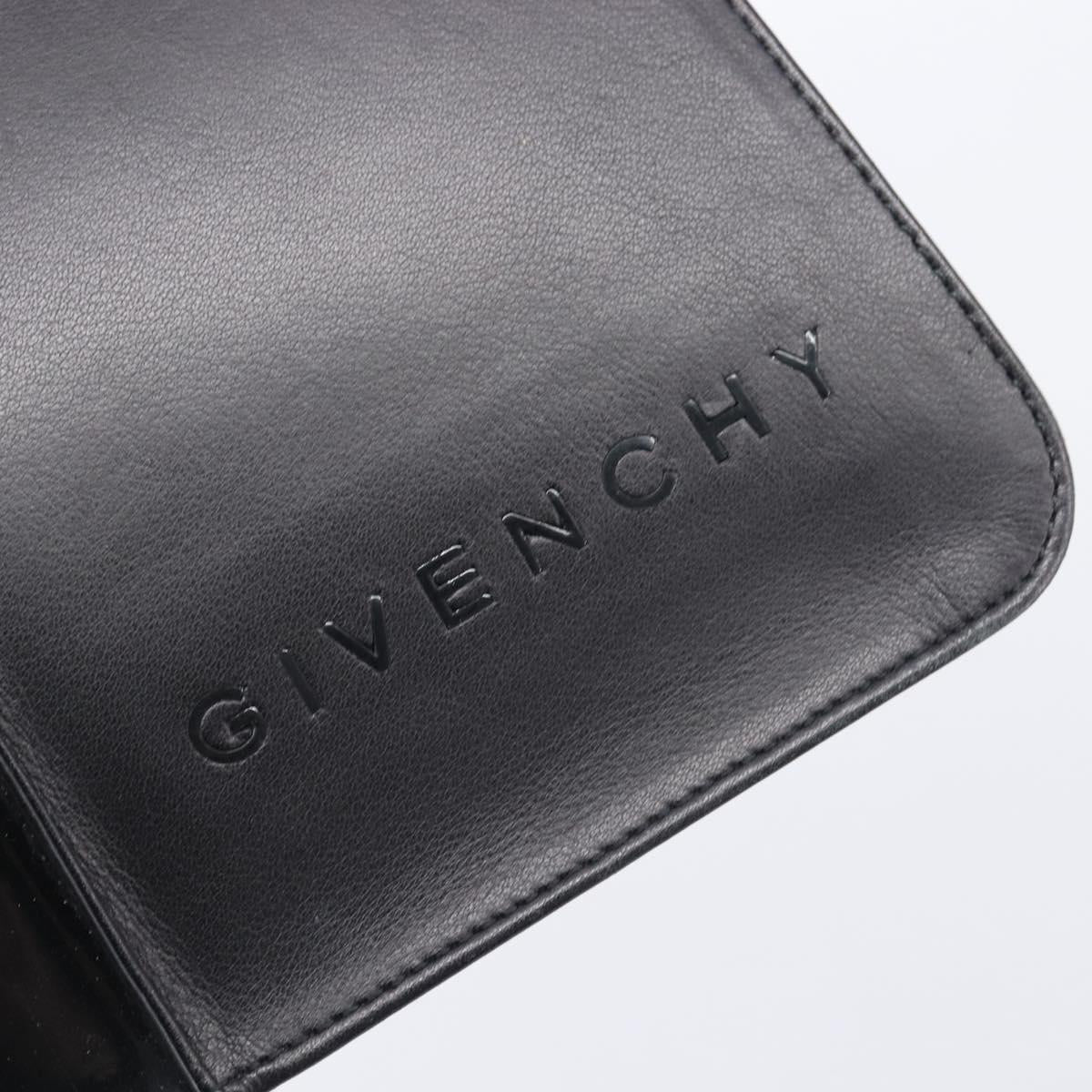 GIVENCHY Hand Bag Leather Black Auth 212010A