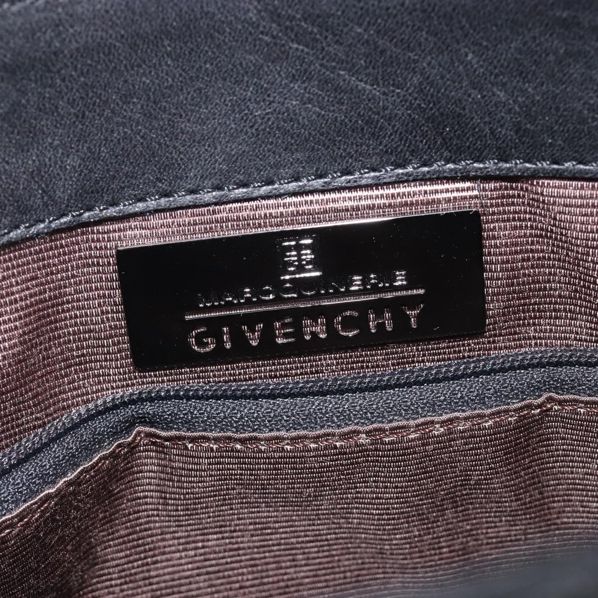 GIVENCHY Hand Bag Leather Black Auth 212010A
