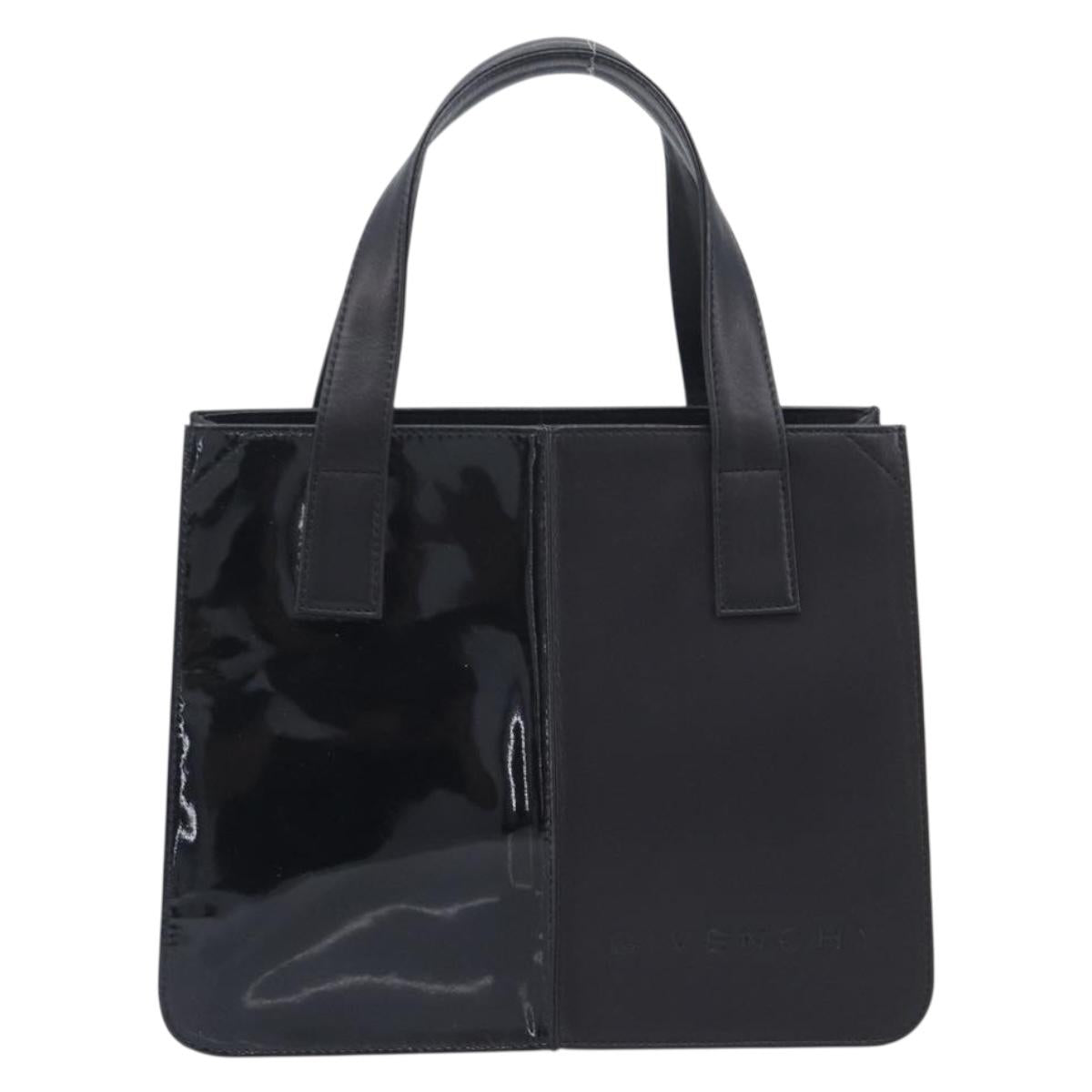 GIVENCHY Hand Bag Leather Black Auth 212010A