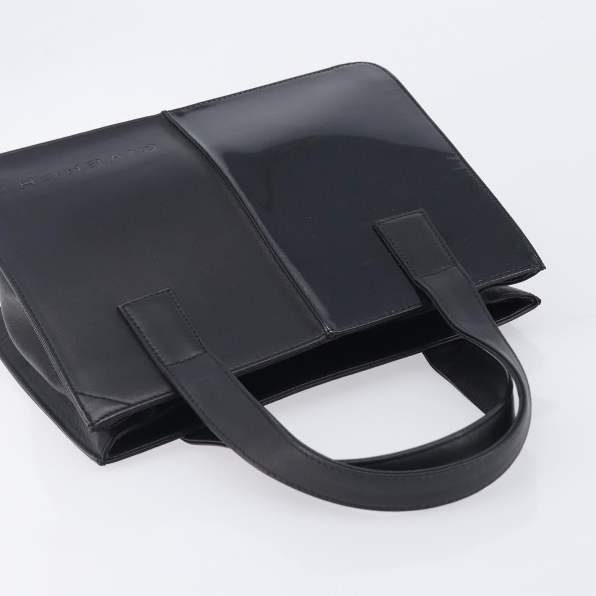 GIVENCHY Hand Bag Leather Black Auth 212010A