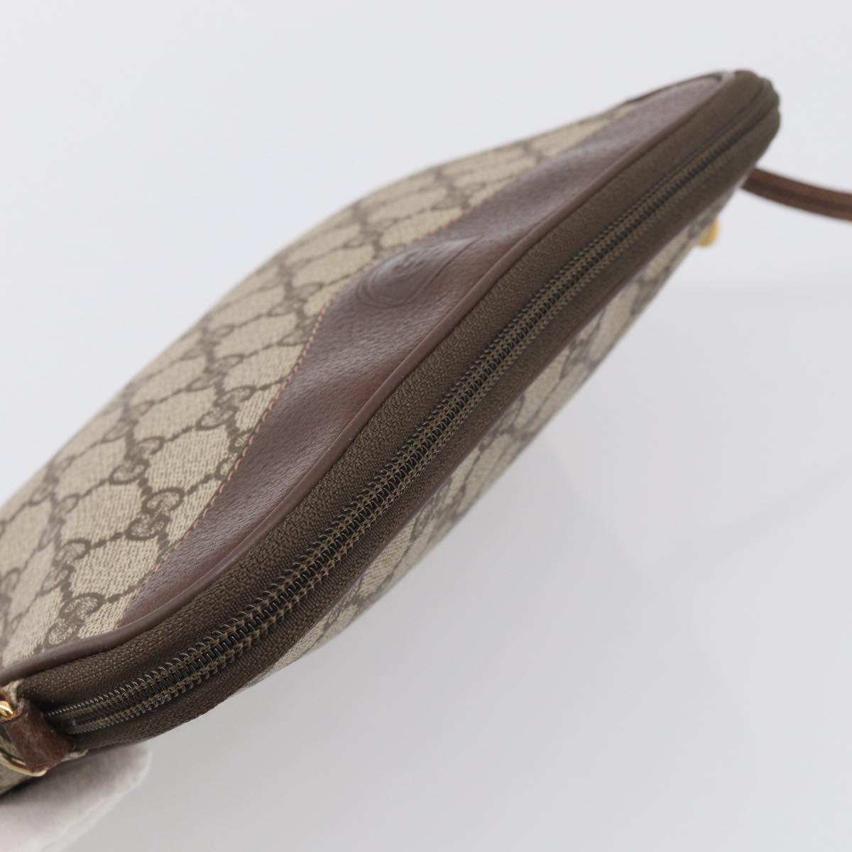 GUCCI GG Supreme Shoulder Bag PVC Beige Gold 007 115 6428 Auth 212018