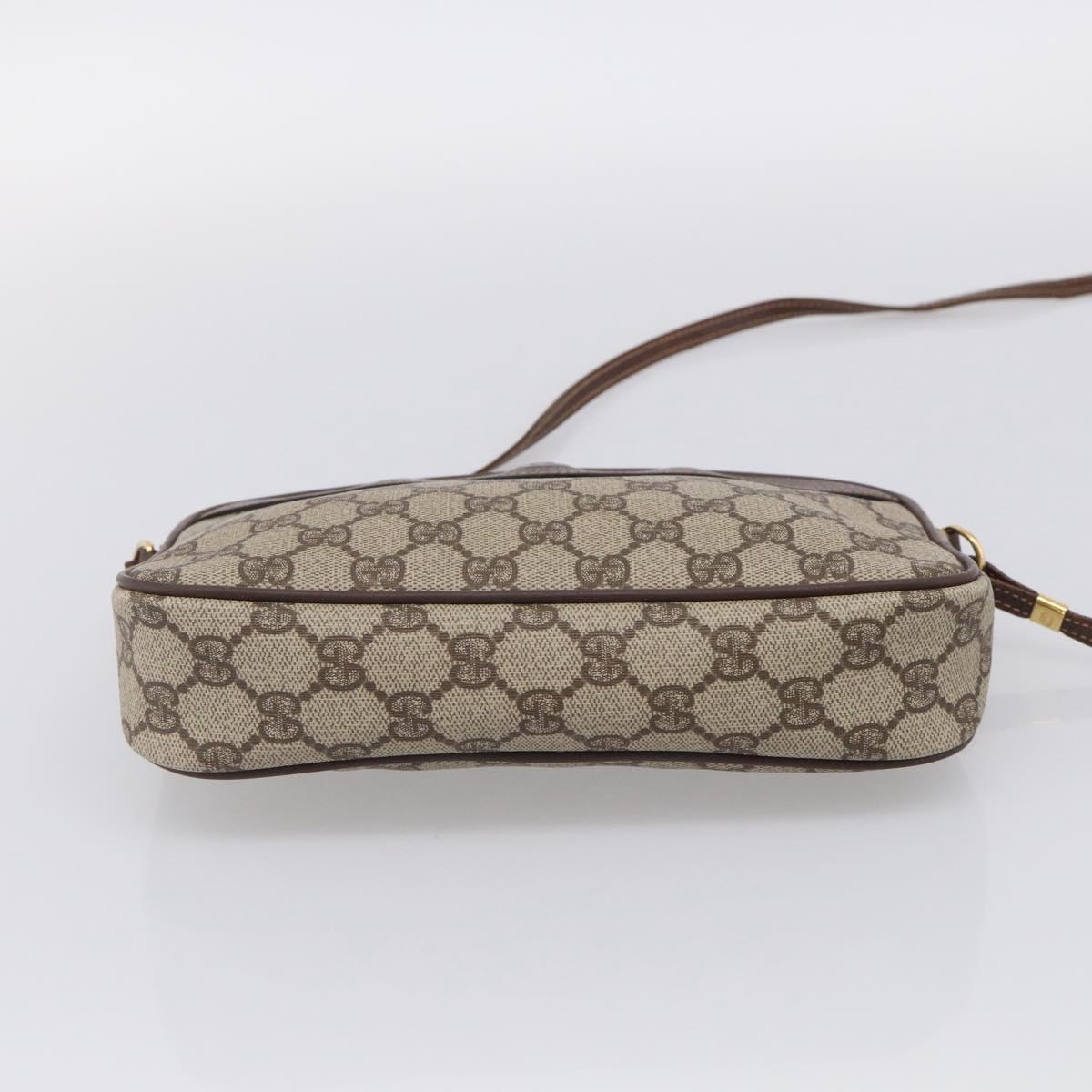 GUCCI GG Supreme Shoulder Bag PVC Beige Gold 007 115 6428 Auth 212018