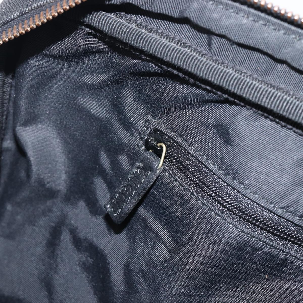 GUCCI GG Canvas Shoulder Bag Black Gold 90674 Auth 212019V