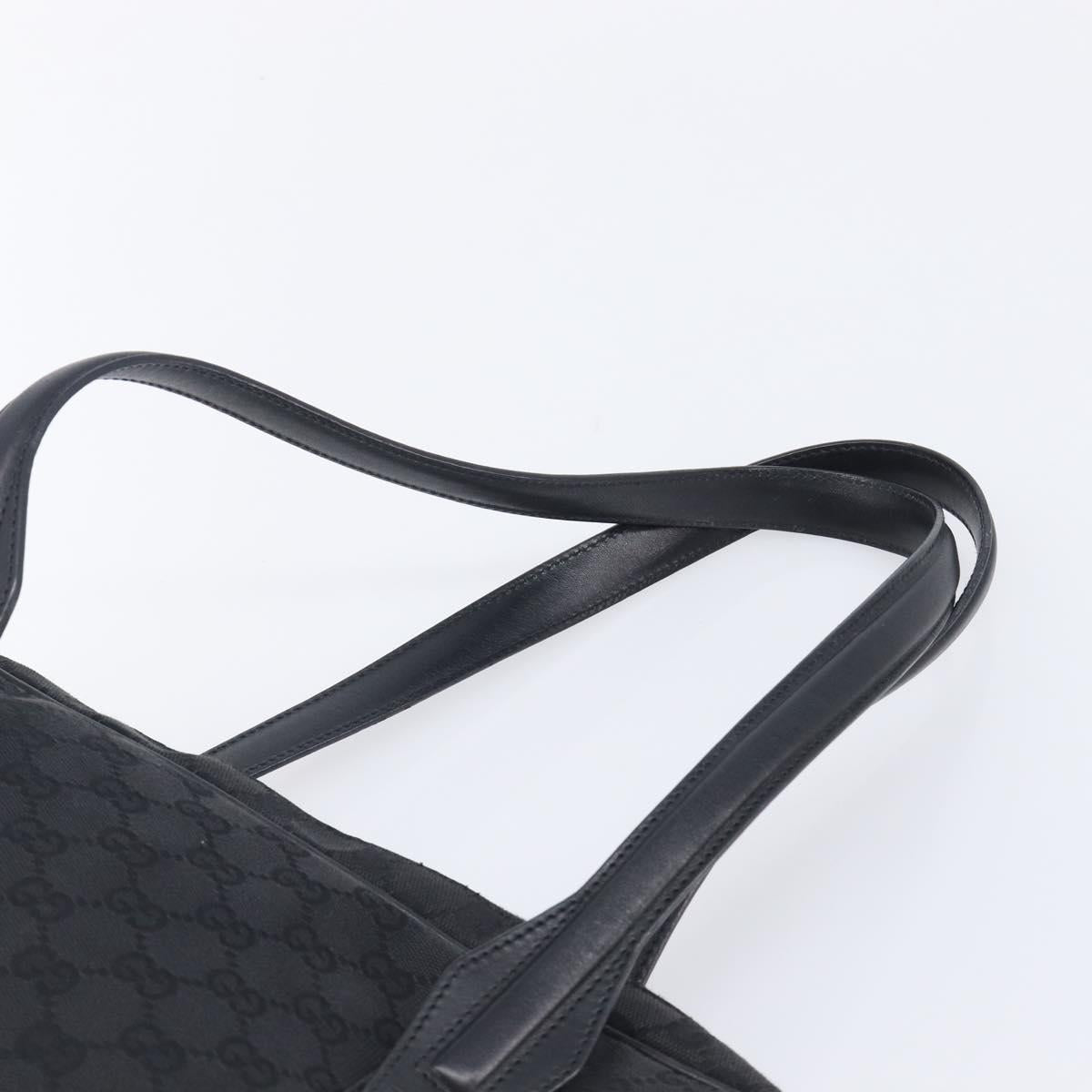 GUCCI GG Canvas Shoulder Bag Black Gold 90674 Auth 212019V