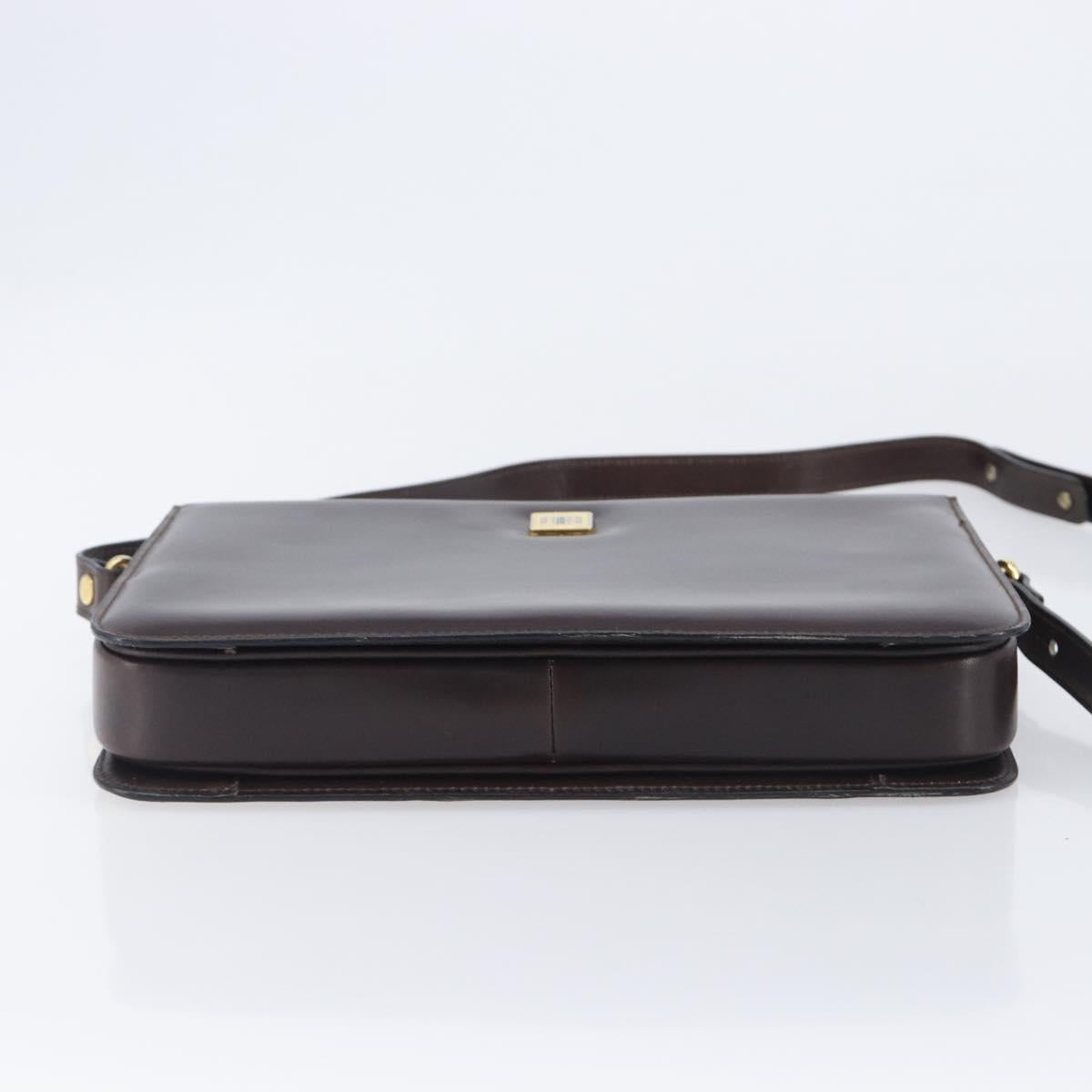 Balenciaga Shoulder Bag Leather Brown Gold Auth 212021A