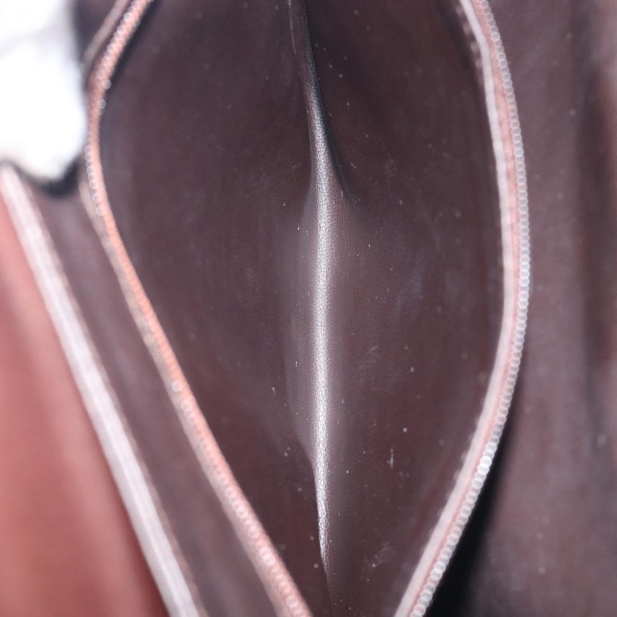 Balenciaga Shoulder Bag Leather Brown Gold Auth 212021A