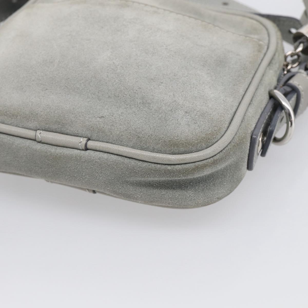 LOEWE Bijoux Shoulder Bag Suede Gray Silver Auth 212023