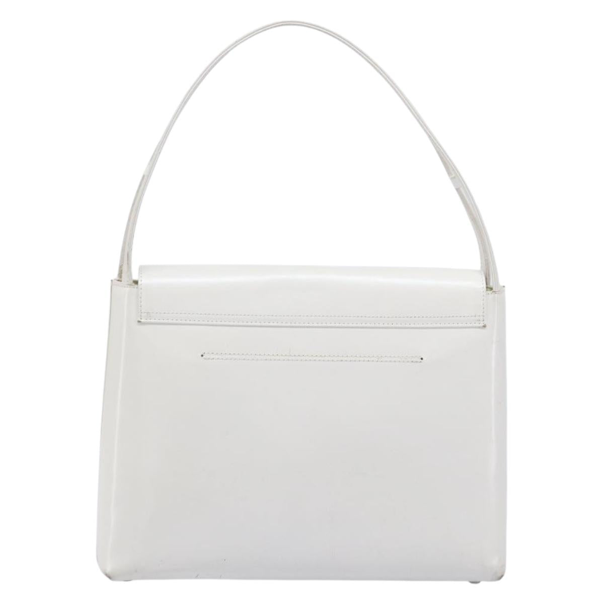 GIVENCHY Shoulder Bag Leather White Auth 212025