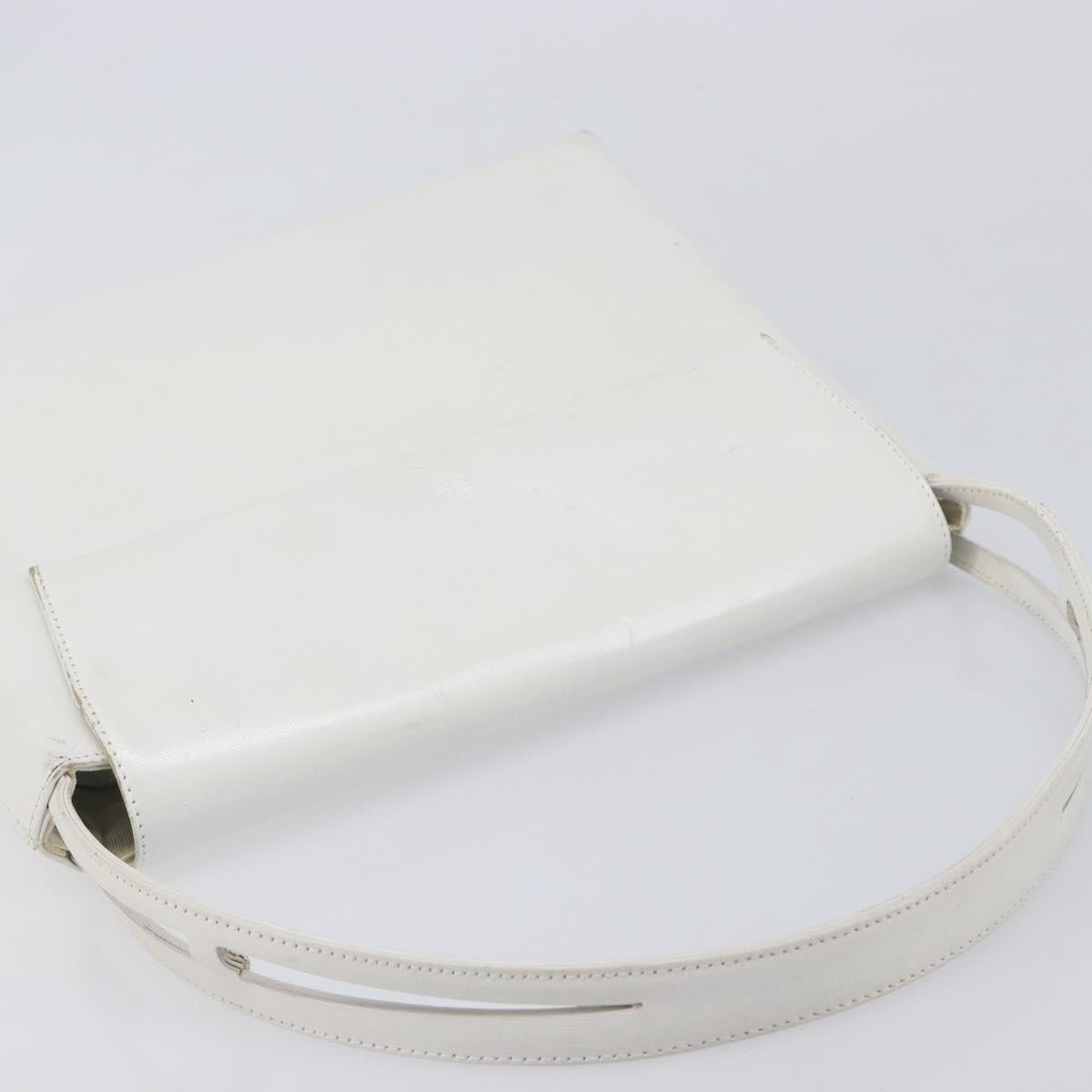 GIVENCHY Shoulder Bag Leather White Auth 212025