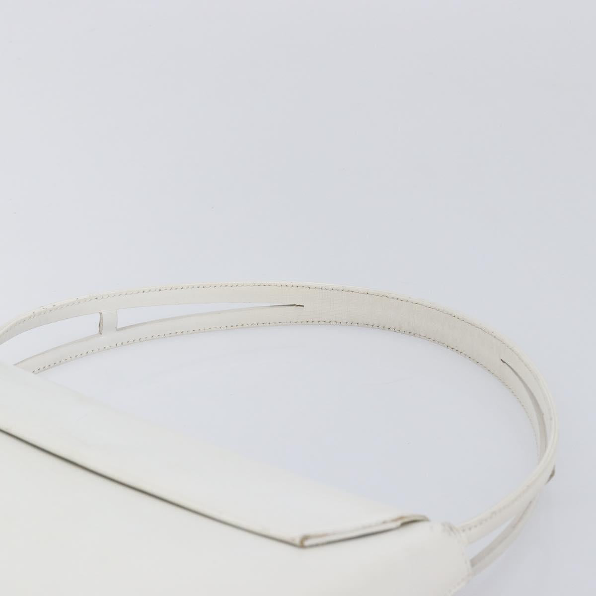 GIVENCHY Shoulder Bag Leather White Auth 212025