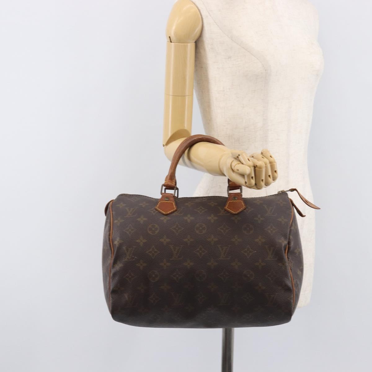 LOUIS VUITTON Monogram Speedy 30 Hand Bag M41526 LV Auth 212031