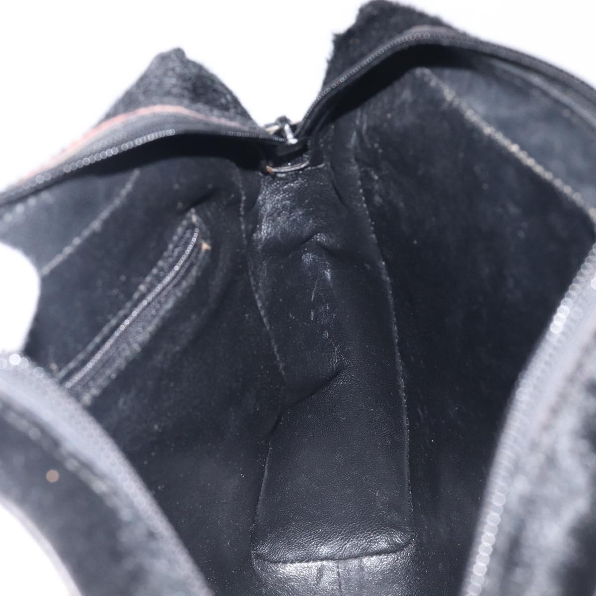GUCCI Shoulder Bag Harako Leather Black Silver 001 2058 1758 5 Auth 212039