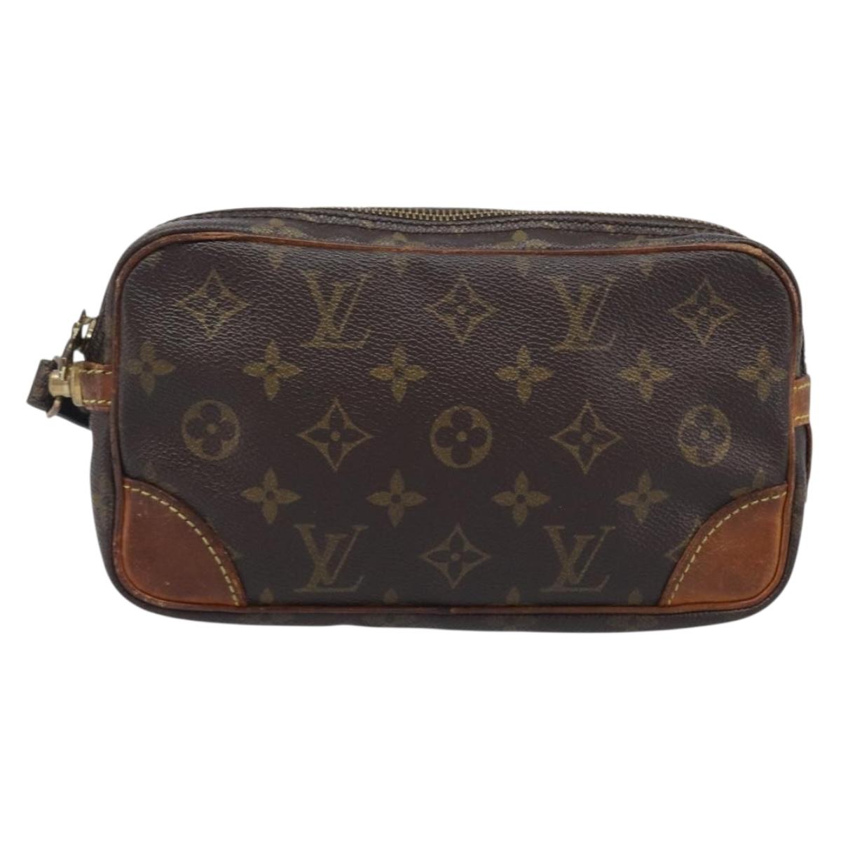 LOUIS VUITTON Monogram Marly Dragonne PM Clutch Bag M51827 LV Auth 212055