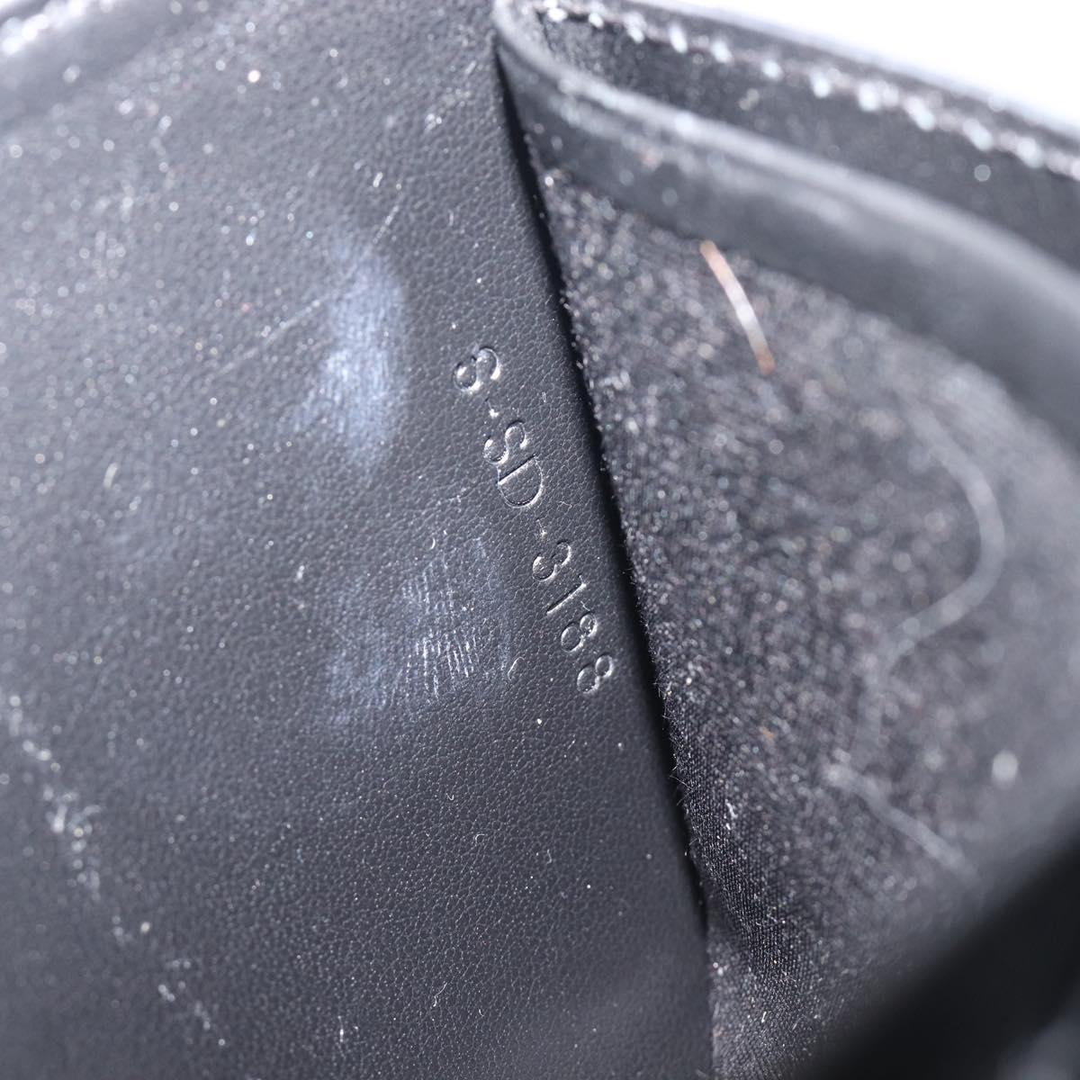 CELINE Triomphe Long Wallet Leather Black Gold Auth 212057M