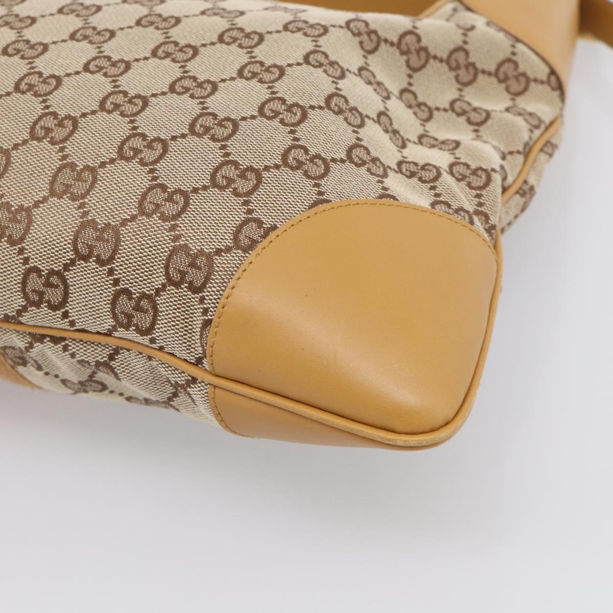 GUCCI GG Canvas Sherry Line Jackie Hand Bag Beige Gold 001 4075 Auth 212064