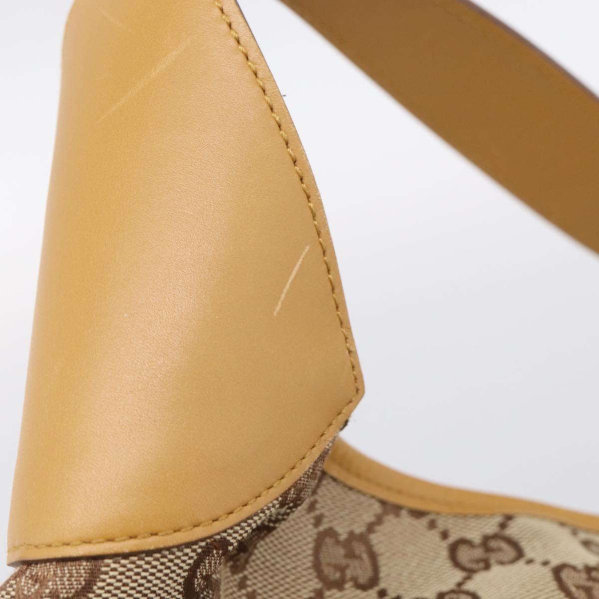 GUCCI GG Canvas Sherry Line Jackie Hand Bag Beige Gold 001 4075 Auth 212064
