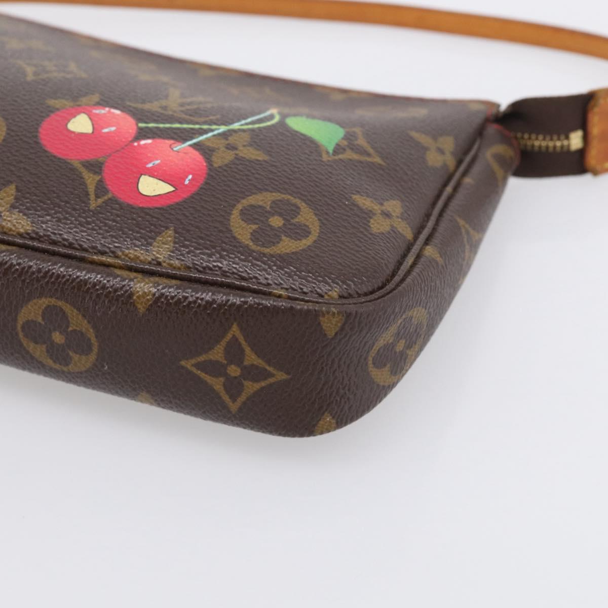 LOUIS VUITTON Monogram Cherry Pochette Accessoires Pouch M95008 LV Auth 212066M